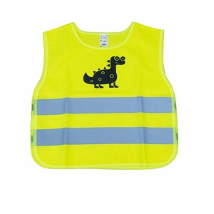Vesta reflectorizanta pentru copii 4-12 ani, Galbena model dinozaur