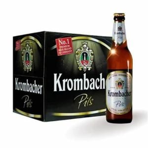 Bere nepasteurizata Krombacher Pils, bax, 0.33l x 24buc