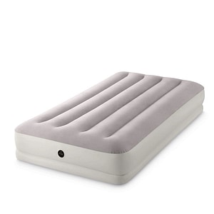 Saltea gonflabila Intex, confectionata PVC si velur, cadru din fibre ultradurabile, tehnologia DURA-BEAM, cu pompa electrica, sarcina maxima 136 kg