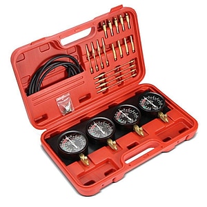 Set manometre ZocoMoto, pentru sincronizare carburator, Rosu/Negru