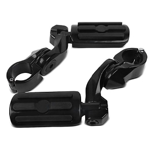 Pedale moto ZocoMoto CF1 (2 bucati), cu prindere de Crash Bar 32mm, Universale, Negre