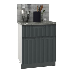 Mobilier bucatarie inferior MDF Badenmob, Seria Space, 60x50x78cm, Antracit