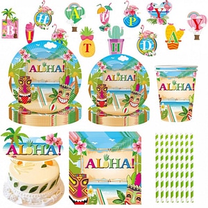 Set de vesela pentru petrecere Amycute, carton, multicolor, 63 piese