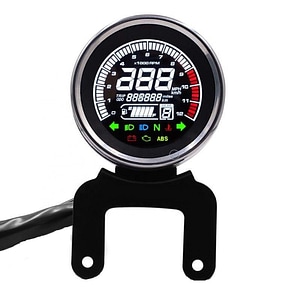 Tahometru Motocicleta ZocoMoto, Vitezometru LCD digital FGX, Universal, Negru
