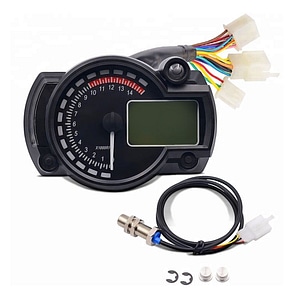 Tahometru Motocicleta ZocoMoto, Vitezometru LCD digital, Universal, Negru