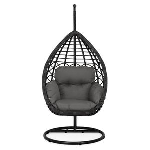 Leagan gradina/terasa M JOY, 93x95x190 cm, negru/gri