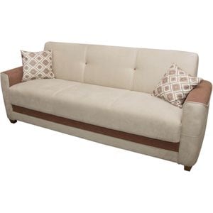 Canapea extensibila Sani Morgan, 225 x 85 x 90 cm, Bej si Maro