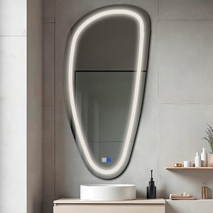 Oglinda LED Reyze Gama Salono Model LED 1, 100x200 cm Asimetrica 4, LED 4000K Neutru, 2 Butoane Touch, Functie dezaburire 30-40