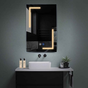 Oglinda LED Reyze Gama Salono Model LED 3, 80x200 cm Verticala, LED 3000K Cald, 2 Butoane Touch, Functie dezaburire 30-40