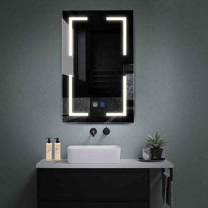 Oglinda LED Reyze Gama Salono Model LED 2, 80x190 cm, Verticala, LED 4000K Neutru, 2 Butoane Touch, Functie dezaburire 30-40