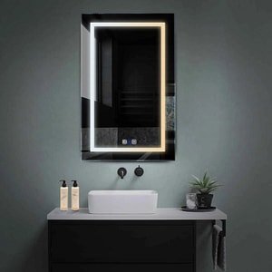 Oglinda LED Reyze Gama Salono Model LED 1, 80x200 cm, Verticala, LED 3000K-6000K Dual, 3 Butoane Touch, Functie dezaburire 30-40, Temperatura LED Ajustabila
