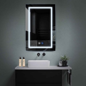 Oglinda LED Reyze Gama Salono Model LED 1, 80x200 cm, Verticala, LED 6000K Rece, 2 Butoane Touch, Functie dezaburire 30-40