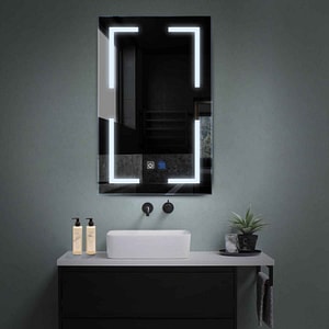 Oglinda LED Reyze Gama Salono Model LED 2, 80x190 cm, Verticala, LED 6000K Rece, 2 Butoane Touch, Functie dezaburire 30-40