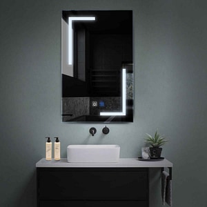 Oglinda LED Reyze Gama Salono Model LED 3, 80x190 cm, Verticala, LED 6000K Rece, 2 Butoane Touch, Functie dezaburire 30-40