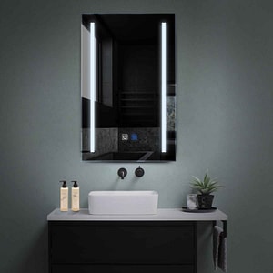 Oglinda LED Reyze Gama Salono Model LED 5, 80x190 cm, Verticala, LED 6000K Rece, 2 Butoane Touch, Functie dezaburire 30-40