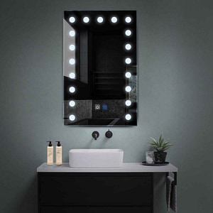 Oglinda LED Reyze Gama Salono Model LED 6, 80x200 cm, Verticala, LED 6000K Rece, 2 Butoane Touch, Functie dezaburire 30-40