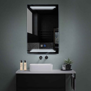 Oglinda LED Reyze Gama Salono Model LED 7, 80x200 cm, Verticala, LED 6000K Rece, 2 Butoane Touch, Functie dezaburire 30-40