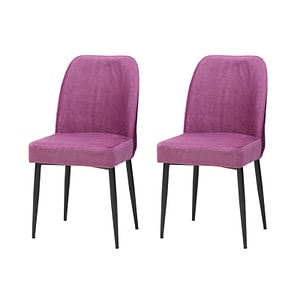 Set 2 scaune de bucatarie Baron material textil, picioare metalice, 97 x 41 x 40 cm, Mov