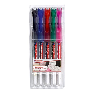 Roller cu gel Edding, Cristal Jelly 2185, Cu varf 0.7 mm, 5 culori/set