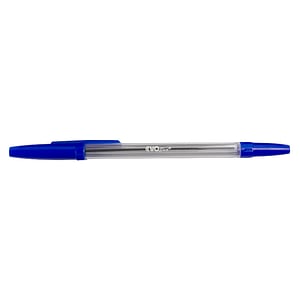 Pix fara mecanism Evoffice, Cu corp transparent, Cu varf 0.7 mm, albastru
