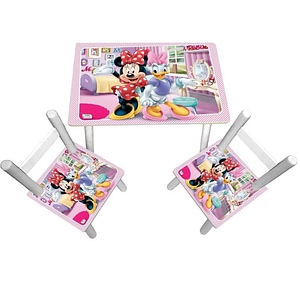 Masuta copii cu 2 scaunele Minnie si Daisy Friends, 60 x 40 x 42 cm