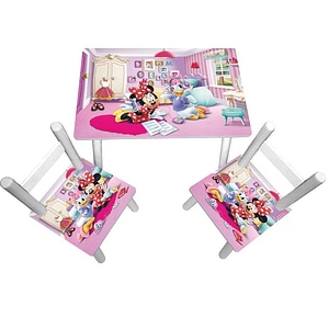 Masuta copii cu 2 scaunele Daisy si Minnie Mouse, 60 x 40 x 42 cm