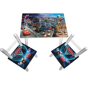 Masuta copii cu 2 scaune Cars Disney, 60 x 40 x 42 cm