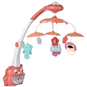 Carusel muzical Malplay, Pink Owl, Cu proiector, 0 luni+