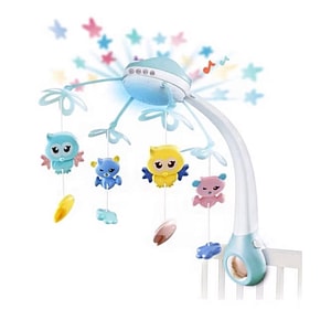 Carusel muzical Malplay, Blue, Cu proiector, 0 luni+