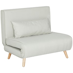 Fotoliu pat 3 in 1 cu spatar rabatabil HomCom, 94x78x80cm, tesatura, Bej