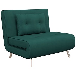 Fotoliu pat pentru o persoana 3in1 HomCom, 100 cm x 88 cm x 83 cm, PL, Verde