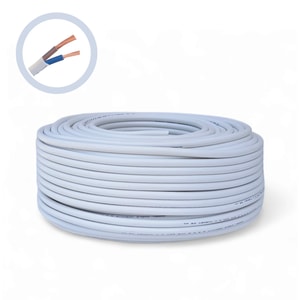 Cablu electric COBI SMART, 2x6 mm, 100 m, alb, MYYM / H05VV-F