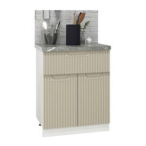 Mobilier bucatarie inferior MDF, Badenmob, Seria Space, 60x50x78cm, Crem