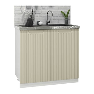Mobilier bucatarie inferior MDF, Badenmob, Seria Space, 80x50x78cm, Crem