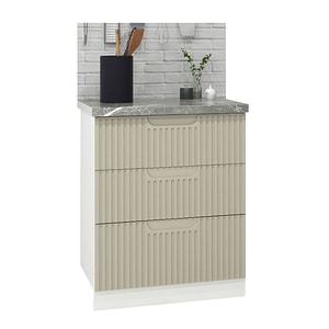 Mobilier bucatarie inferior MDF, Badenmob, Seria Space, 60x50x78cm, Crem