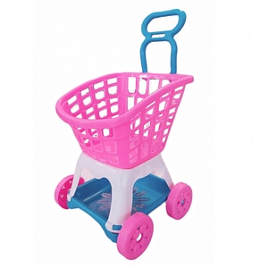Set joaca Guclu Toys, SuperMarket, Carucior pentru cumparaturi, Material plastic, Pink