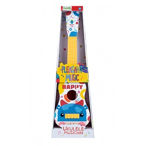 Chitara pentru copii Malplay, Cow, Lungime 55 cm, Material plastic, Multicolor