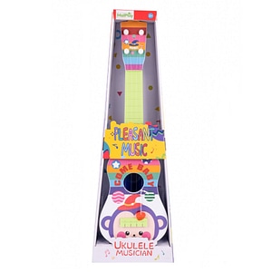 Chitara pentru copii Malplay, Monkey, Lungime 54 cm, Material plastic, Multicolor
