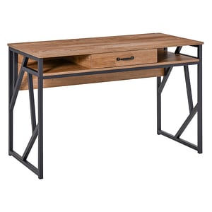 Birou pentru computer modern in stil industrial Homcom, 120x60x76cm, MDF, Negru 