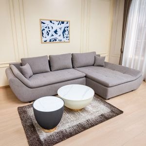 Coltar Extensibil Relax Vega 06 Stanga, 305 x 135 x 87 cm, cu Lada de Depozitare, Gri