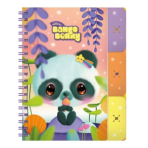Caiet Bangoberry, Notes - Pally Panda, Cu separatoare si spira, 200 pagini