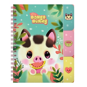 Caiet Bangoberry, Notes - Piggy Porcusorul, Cu separatoare si spira, 200 pagini