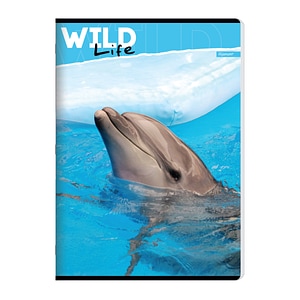 Caiet matematica, Format A5, Capsat, Cu 52 file, 70g/mp, Cu design animale
