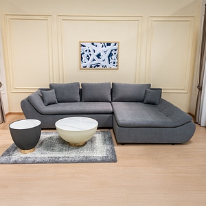 Coltar Extensibil Relax Vega 33 Dreapta, 305 x 135 x 87 cm, cu Lada de Depozitare, Gri deschis