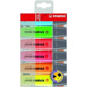 Set textmarkere colorate Stabilo BOSS ORIGINAL, 6 buc