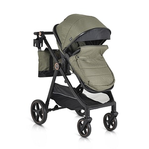 Carucior 2 in 1 Moni Tokyo, Transformabil, Cu accesorii incluse, Pana la 22 kg, Green