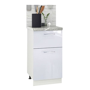 Mobilier bucatarie inferior MDF vopsit ultralucios, Badenmob, seria IRIS, 40x50x78cm, Alb
