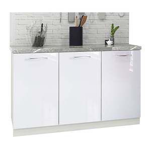 Mobilier bucatarie inferior MDF vopsit ultralucios, Badenmob, seria IRIS, 120x50x78cm, Alb