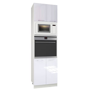 Mobilier bucatarie inferior MDF vopsit ultralucios, Badenmob, seria IRIS, 60x55x210cm, Alb