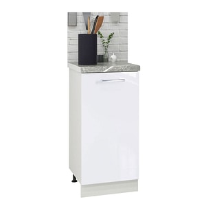 Mobilier bucatarie inferior MDF vopsit ultralucios, Badenmob, seria IRIS, 30x50x78cm, Alb